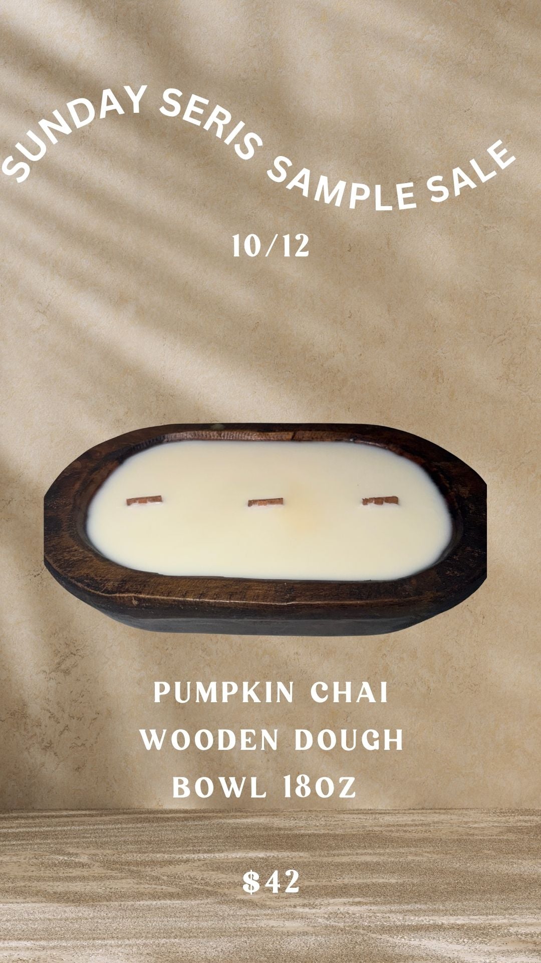 Pumpkin Chai wooden dough bowl