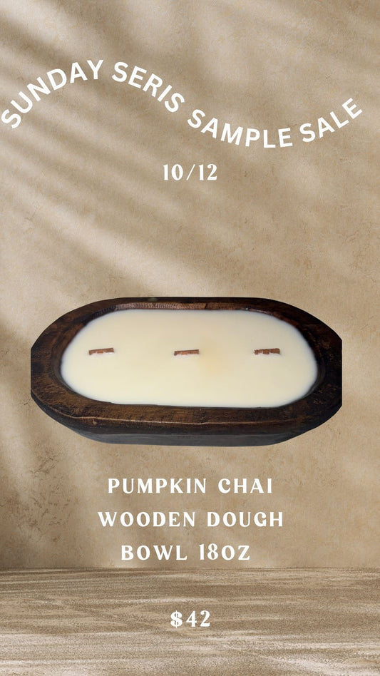 Pumpkin Chai wooden dough bowl